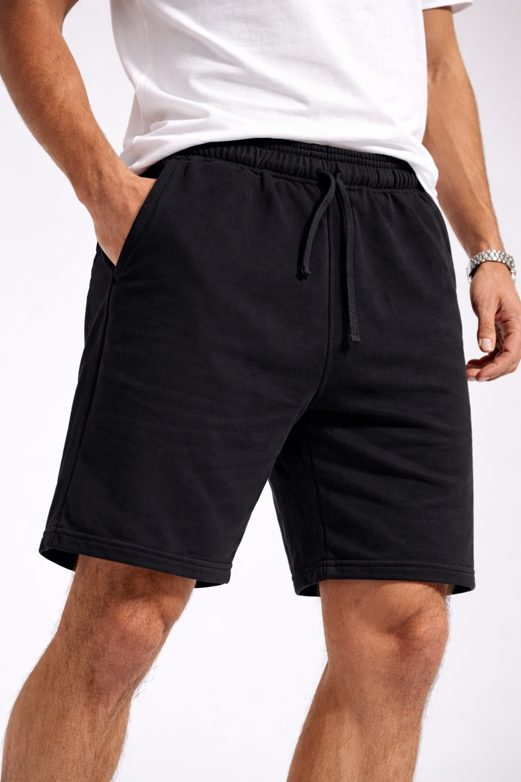 מכנס קצר מליבו - שחור