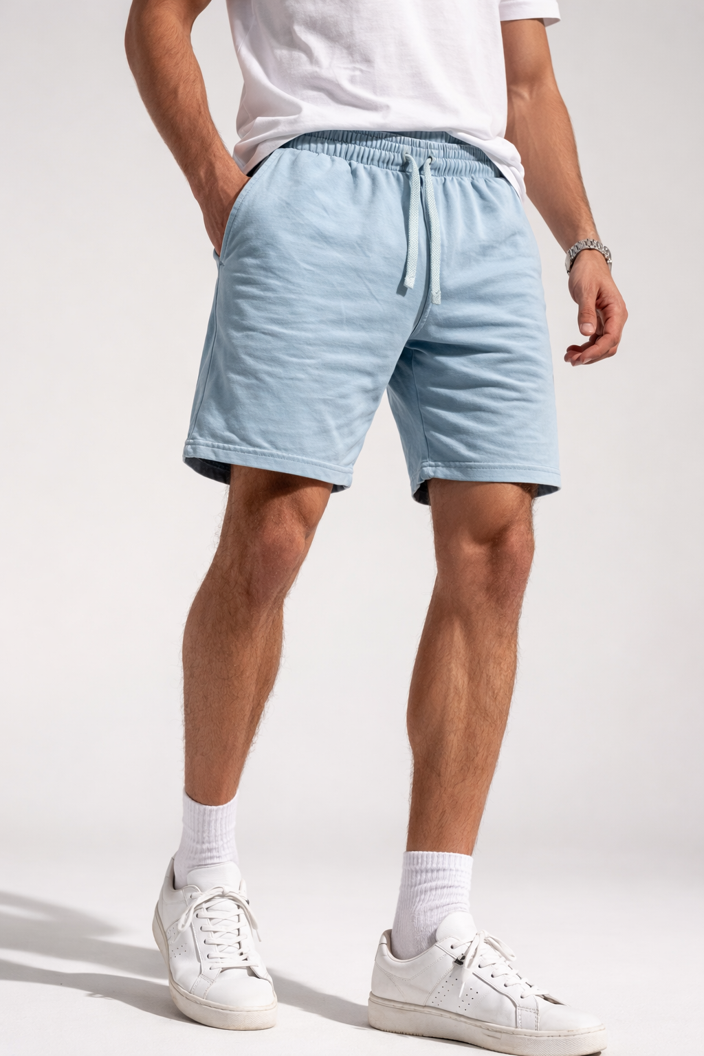 מכנס קצר מליבו - תכלת – תמונה 2