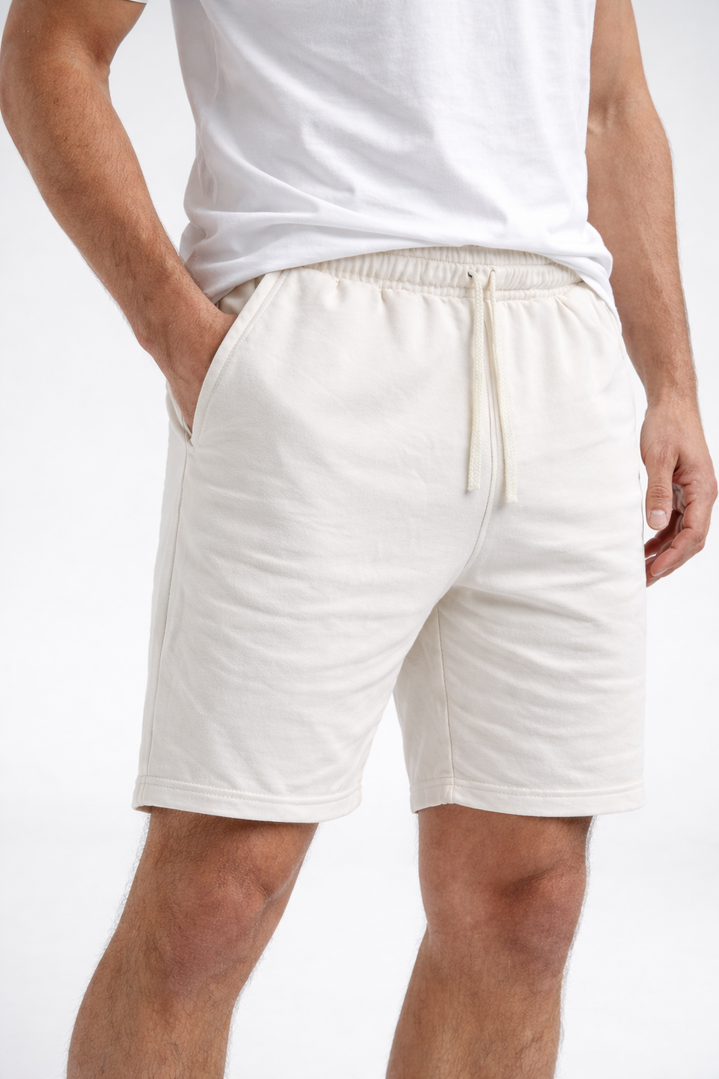 מכנס קצר מליבו - שמנת