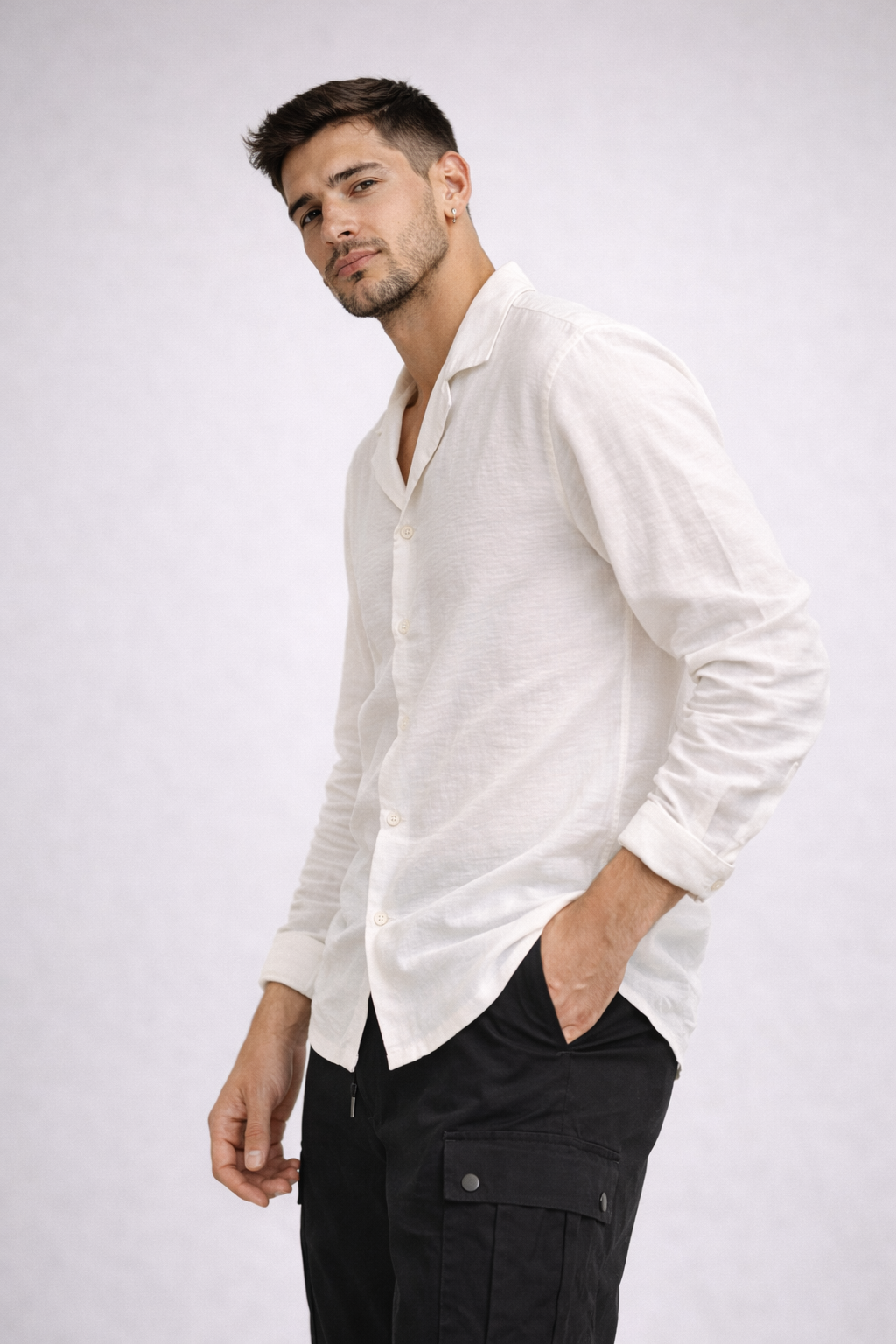 חולצת מיקונוס - לבן – תמונה 3