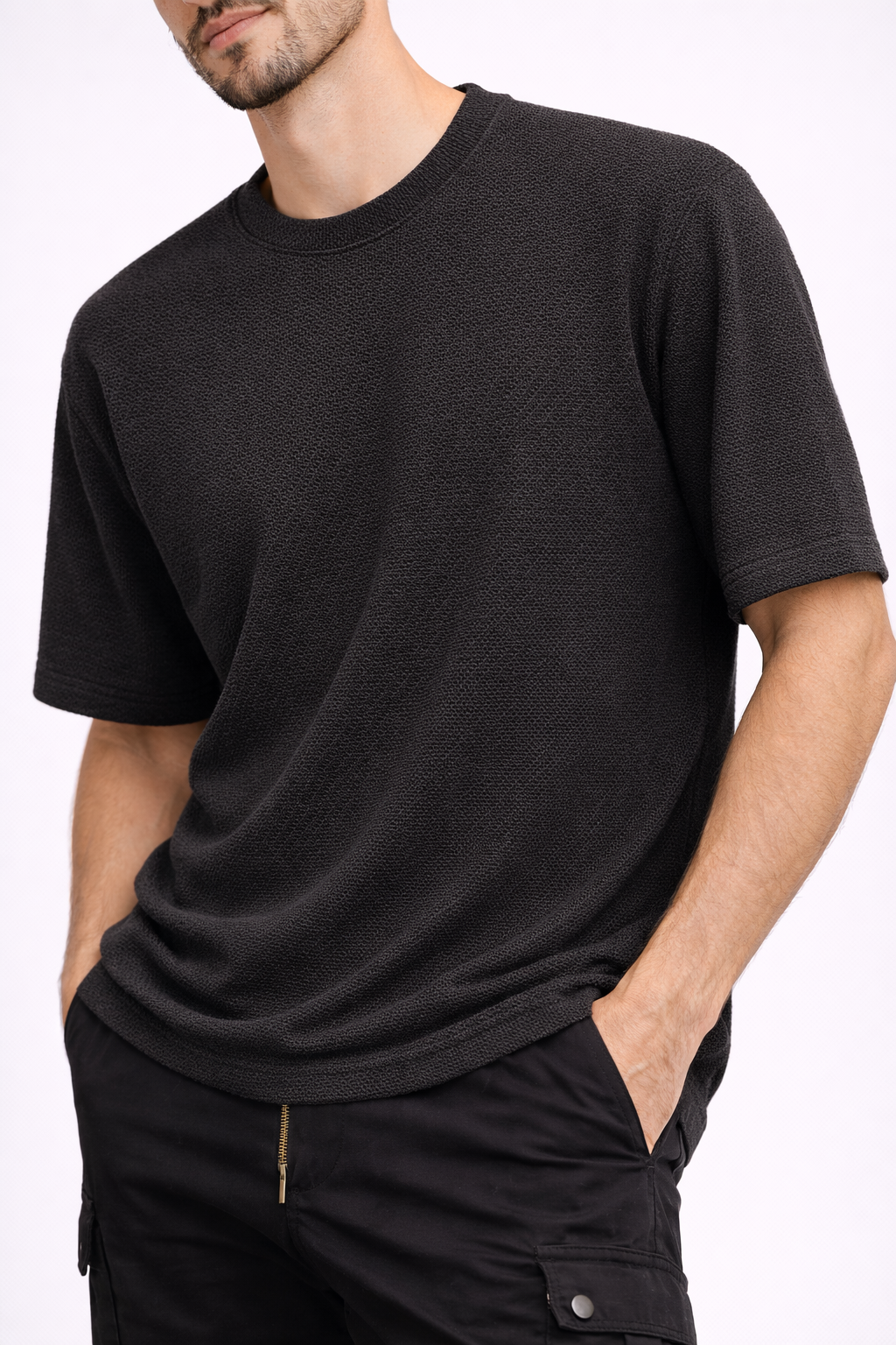 חולצת סנטוריני - שחור – תמונה 3