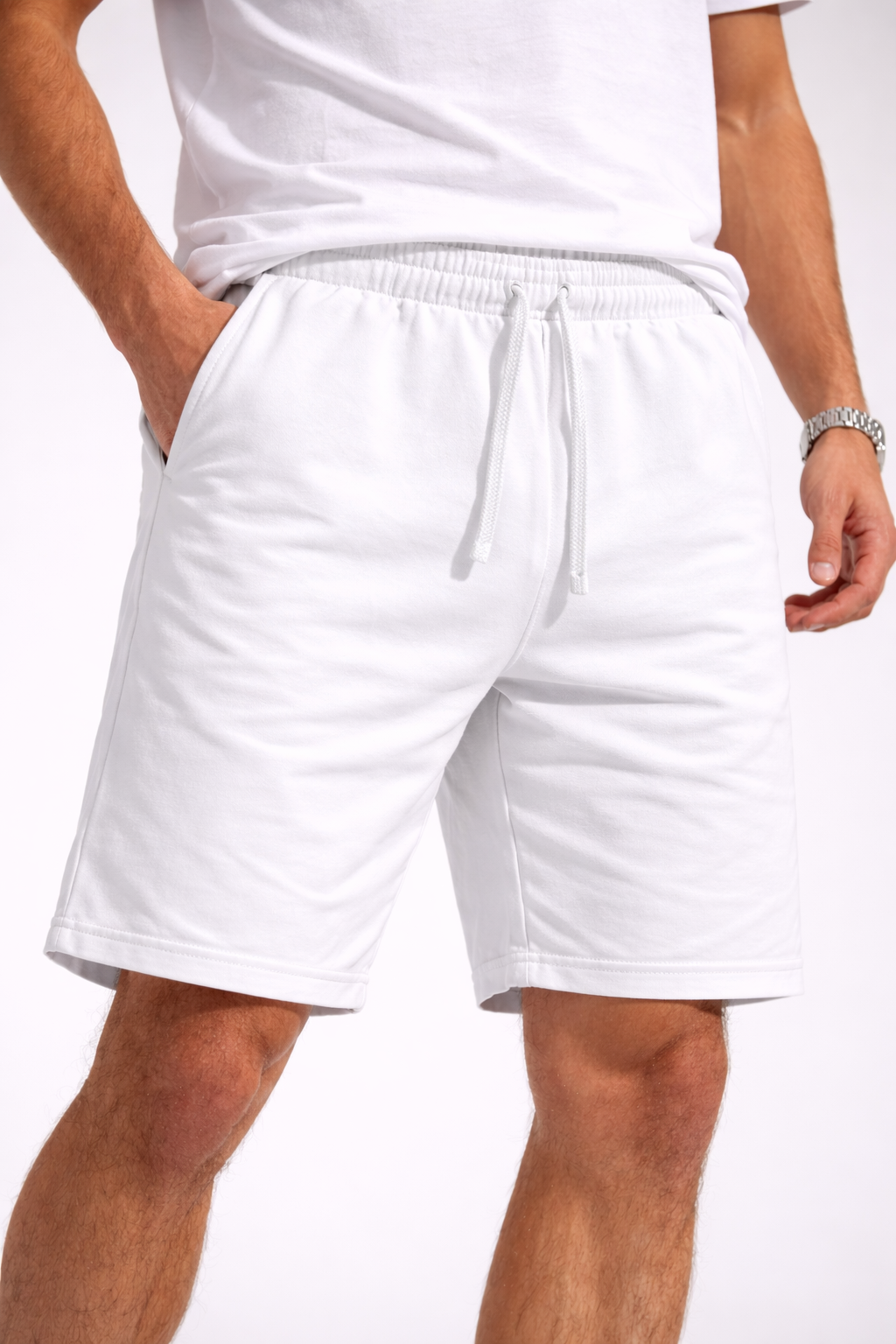 מכנס קצר מליבו - לבן – תמונה 2