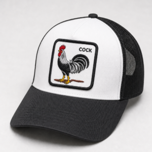 כובע Rooster Trucker - שחור לבן