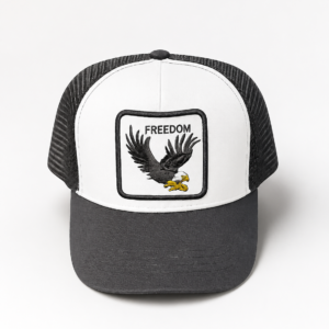 כובע Freedom Eagle Trucker - שחור לבן