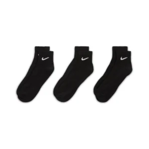 שלישיית גרבי רבע NIKE - שחור
